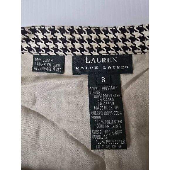 Lauren Ralph Lauren Pleated Skirt 100% Silk Sz 8 - Picture 4 of 6